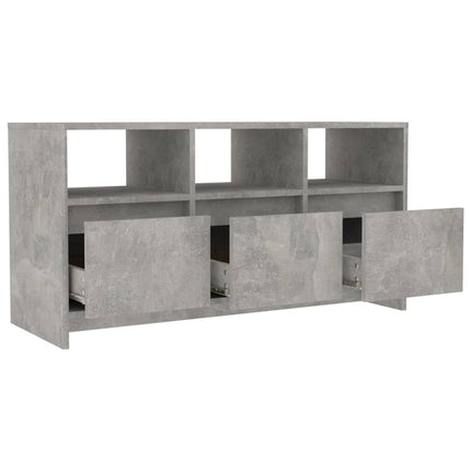 tv-bord 102x37,5x52,5 cm konstrueret træ betongrå