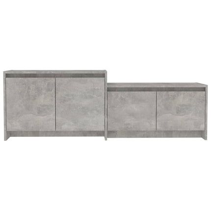tv-bord 146,5x35x50 cm konstrueret træ betongrå