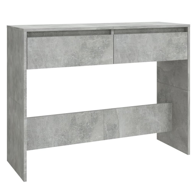 konsolbord 100x35x76,5 cm konstrueret træ betongrå