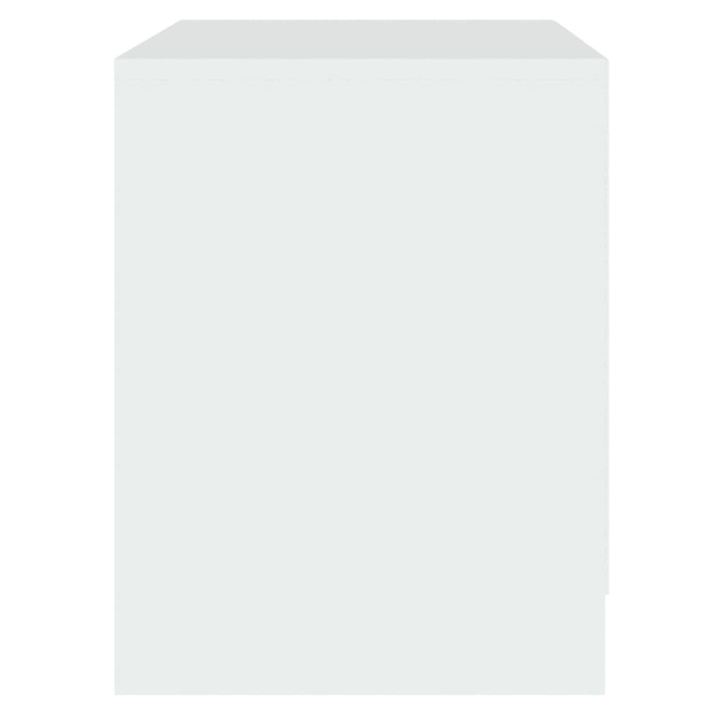 sengeborde 2 stk. 45x34,5x44,5 konstrueret træ hvid