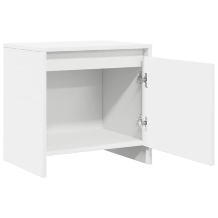 sengebord 45x34x44,5 cm konstrueret træ hvid
