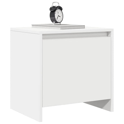 sengeborde 2 stk. 45x34x44,5 cm konstrueret træ hvid