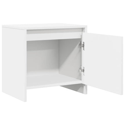 sengeborde 2 stk. 45x34x44,5 cm konstrueret træ hvid