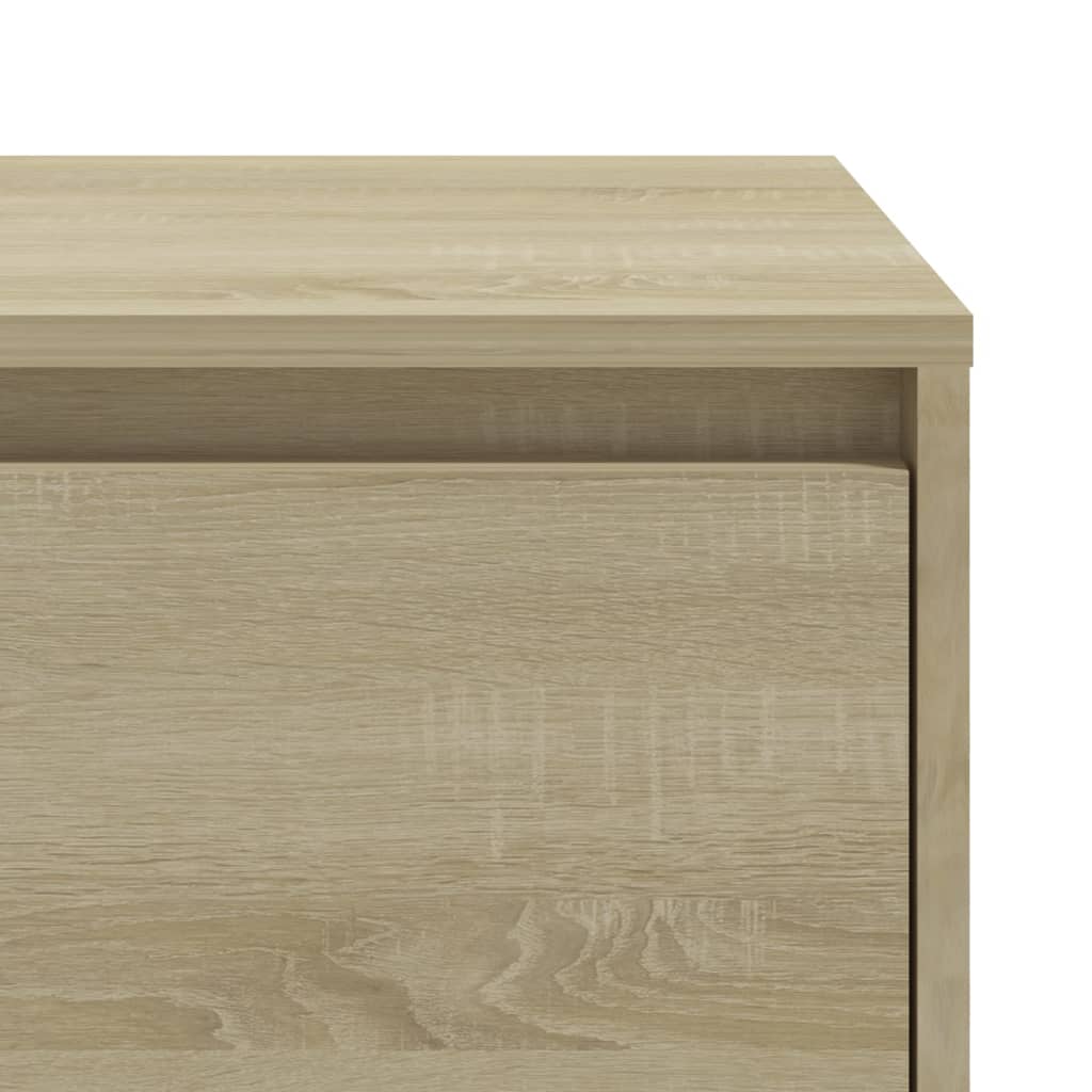 sengeborde 2 stk. 45x34x44,5 cm konstrueret træ sonoma-eg