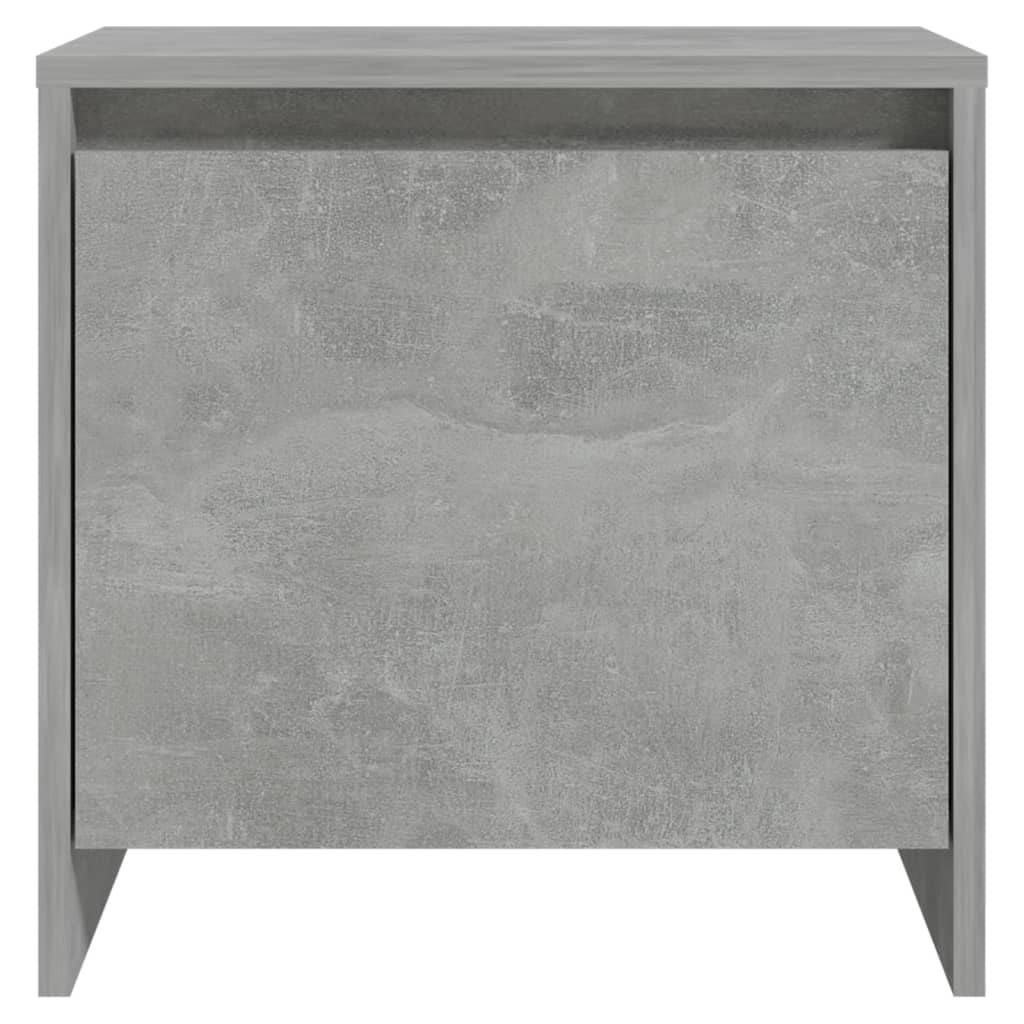 sengebord 45x34,5x44,5 cm konstrueret træ betongrå