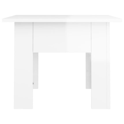 sofabord 55x55x42 cm konstrueret træ hvid højglans