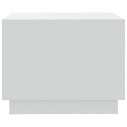 sofabord 55x55x43 cm konstrueret træ hvid