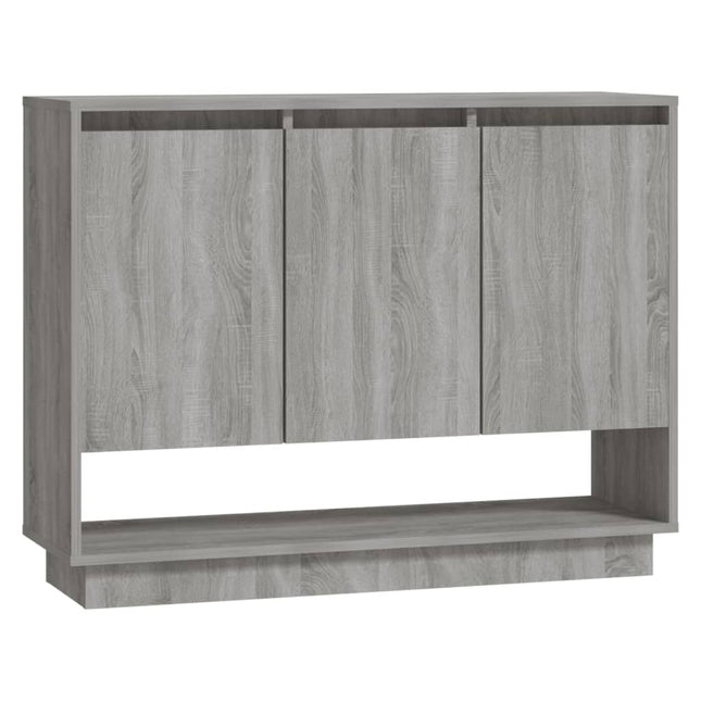 skænk 97x31x75 cm konstrueret træ grå sonoma-eg