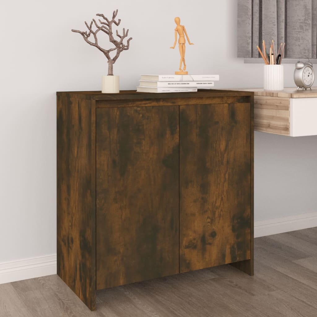skænk 70x41x75 cm konstrueret træ røget egetræsfarve