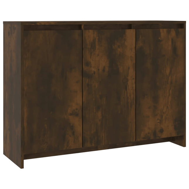 skænk 102x33x75 cm konstrueret træ røget egetræsfarve