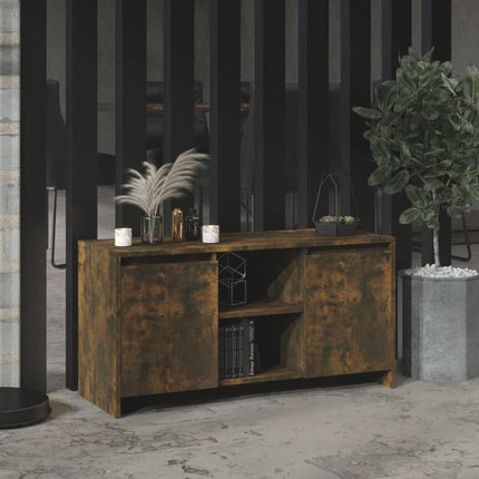 tv-bord 102x37,5x52,5 cm konstrueret træ røget egetræsfarve