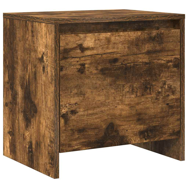 sengebord 45x34x44,5 cm konstrueret træ røget egetræ