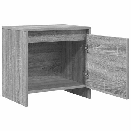 sengebord 45x34x44,5 cm konstrueret træ grå sonoma-eg