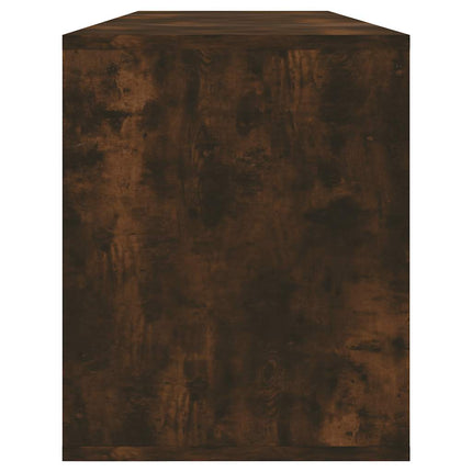 tv-bord 130x35x50 cm konstrueret træ røget egetræsfarve