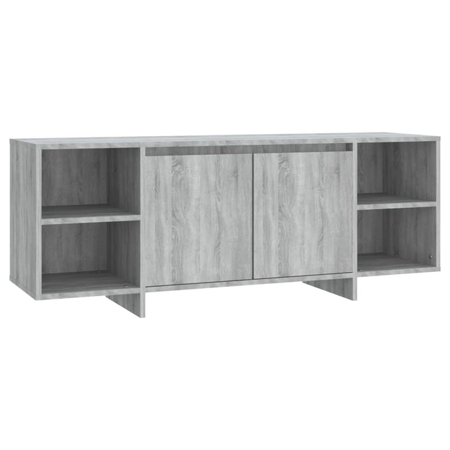 tv-skab 130x35x50 cm konstrueret træ grå sonoma-eg