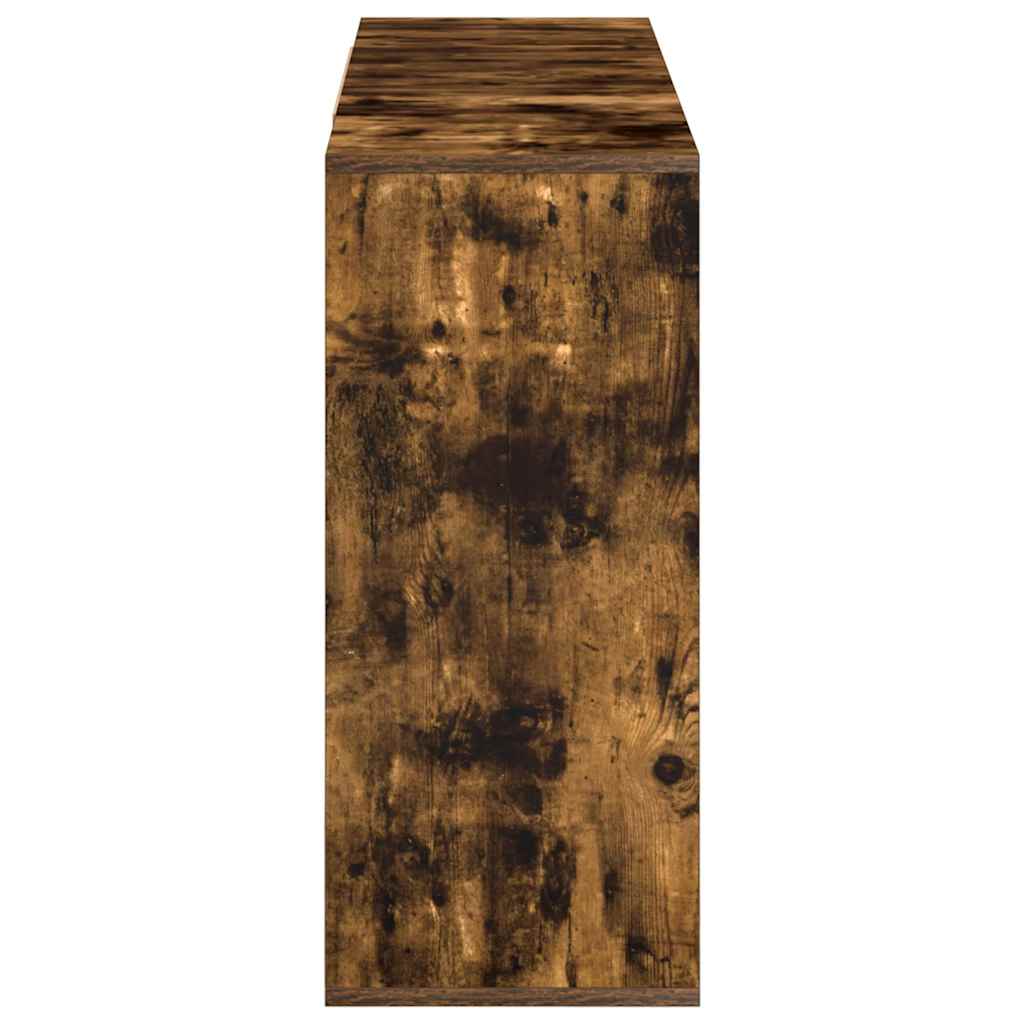 skænk 120x30x75 cm konstrueret træ røget egetræsfarve