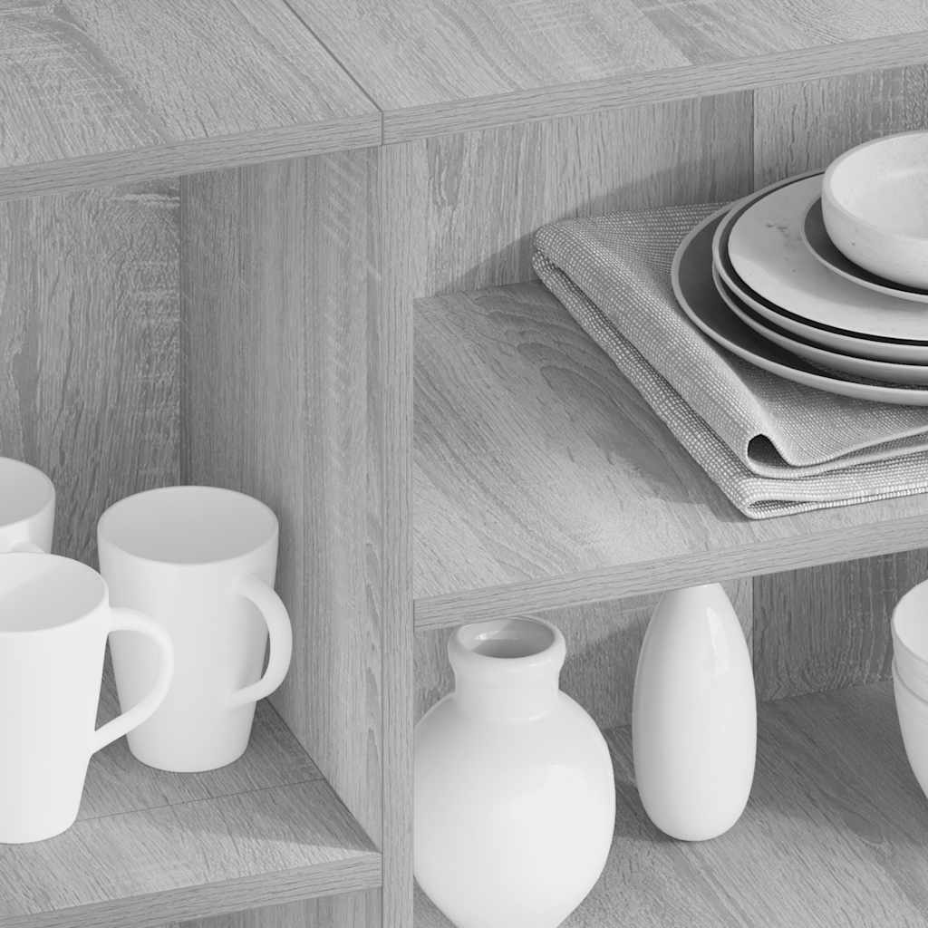 skænk 120x30x75 cm konstrueret træ grå sonoma-eg