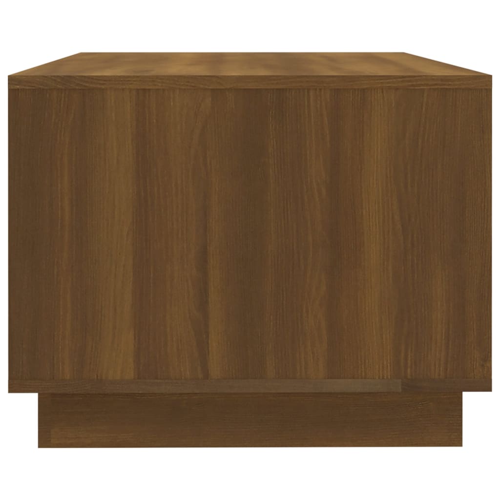 sofabord 102x55x43 cm konstrueret træ brun egetræsfarve