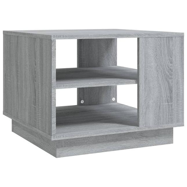 sofabord 55x55x43 cm konstrueret træ grå sonoma-eg