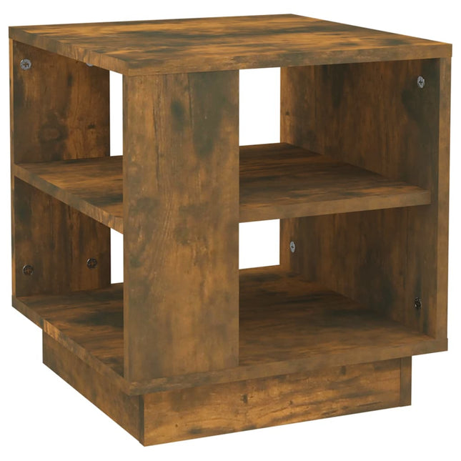 sofabord 40x40x43 cm konstrueret træ røget egetræsfarve