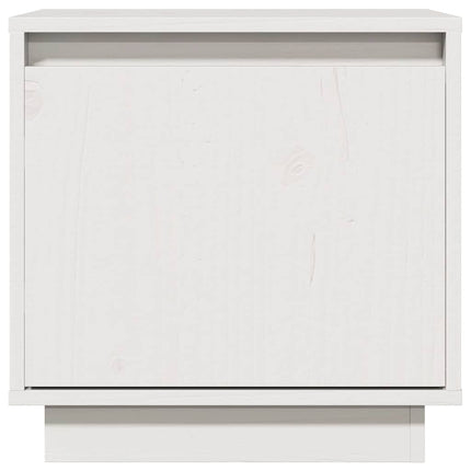 sengebord 40x30x40 cm massivt fyrretræ hvid