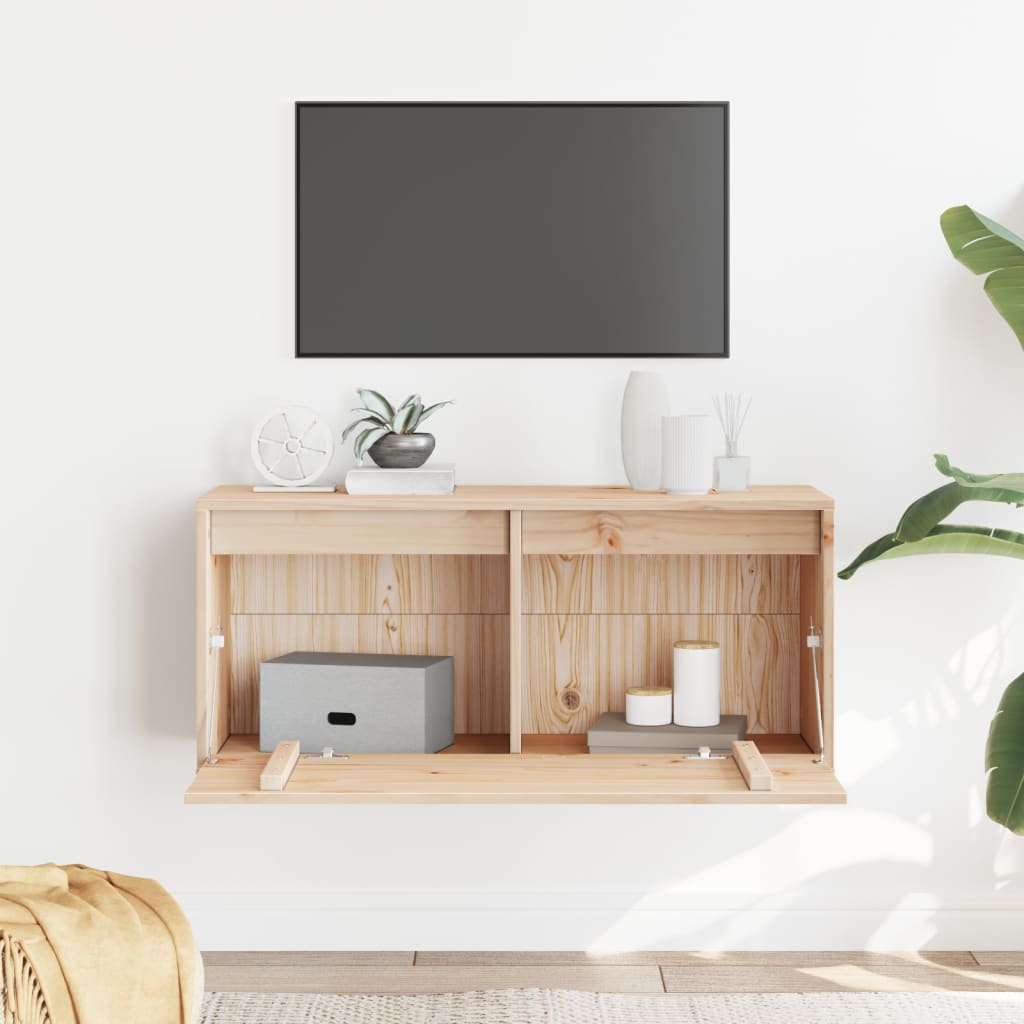 vægskab 80x30x35 cm massivt fyrretræ