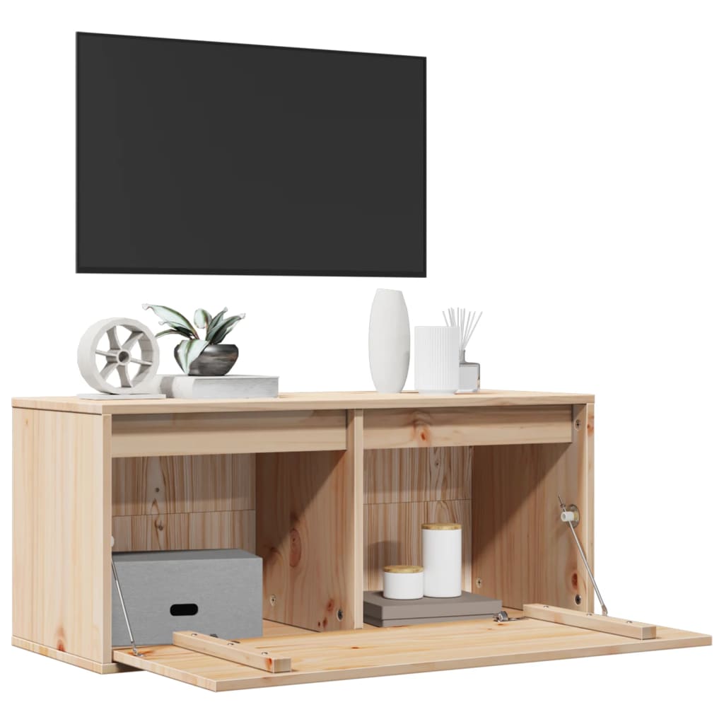 vægskab 80x30x35 cm massivt fyrretræ