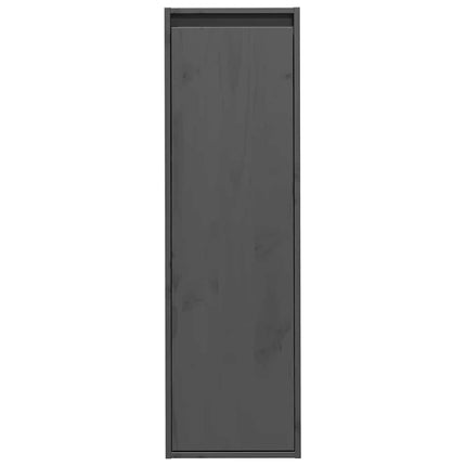 vægskabe 2 stk. 30x30x100 cm massivt fyrretræ grå
