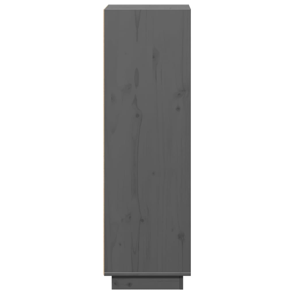 skænk 37x34x110 cm massivt fyrretræ grå
