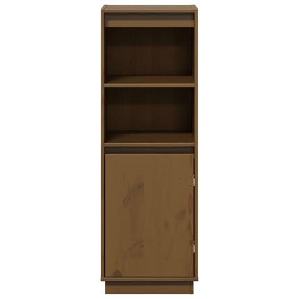 skænk 37x34x110 cm massivt fyrretræ gyldenbrun