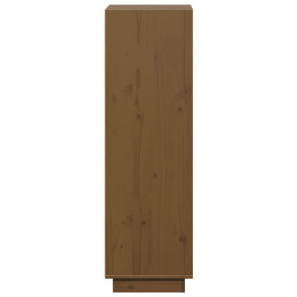 skænk 37x34x110 cm massivt fyrretræ gyldenbrun