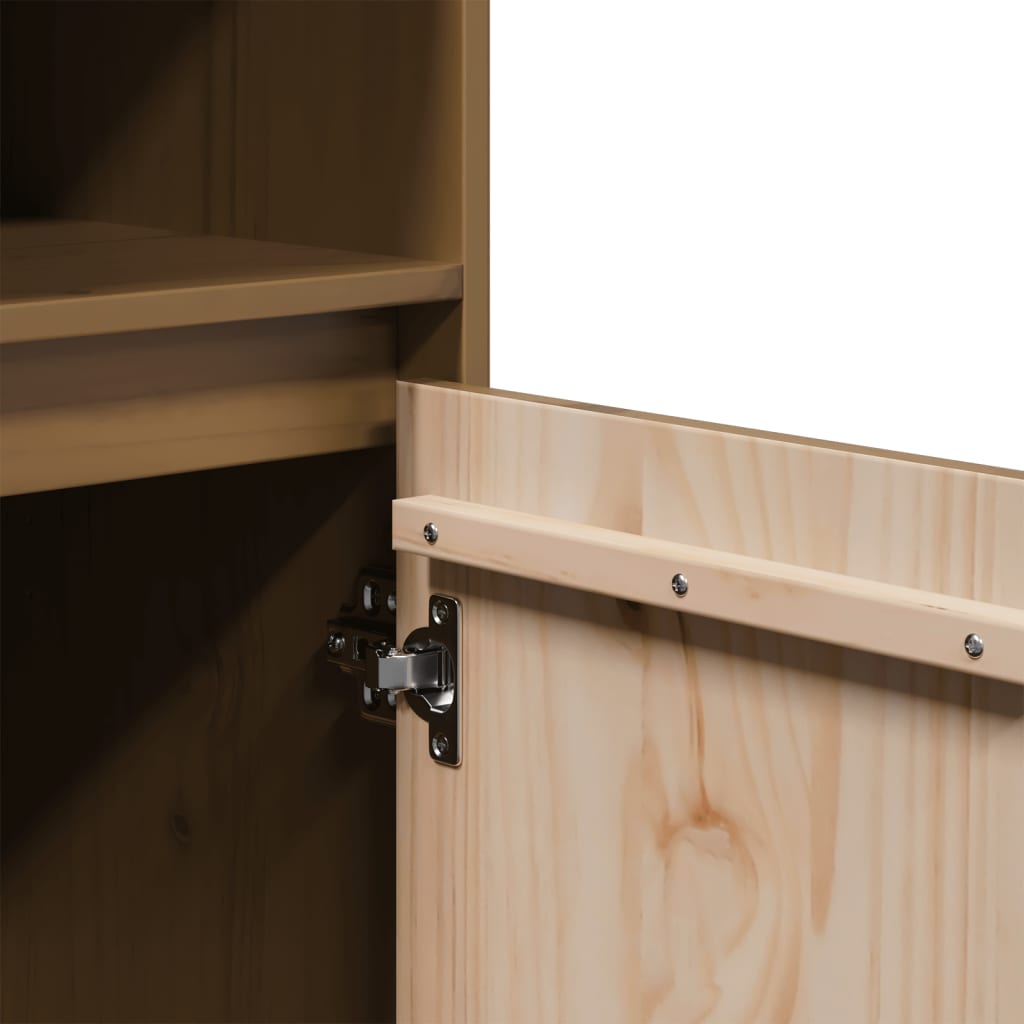 skænk 37x34x110 cm massivt fyrretræ gyldenbrun