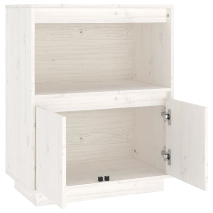 skænk 60x34x75 cm massivt fyrretræ hvid