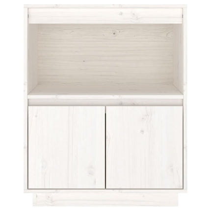 skænk 60x34x75 cm massivt fyrretræ hvid