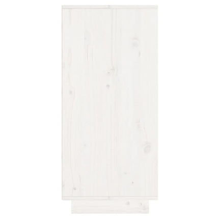 skænk 60x34x75 cm massivt fyrretræ hvid
