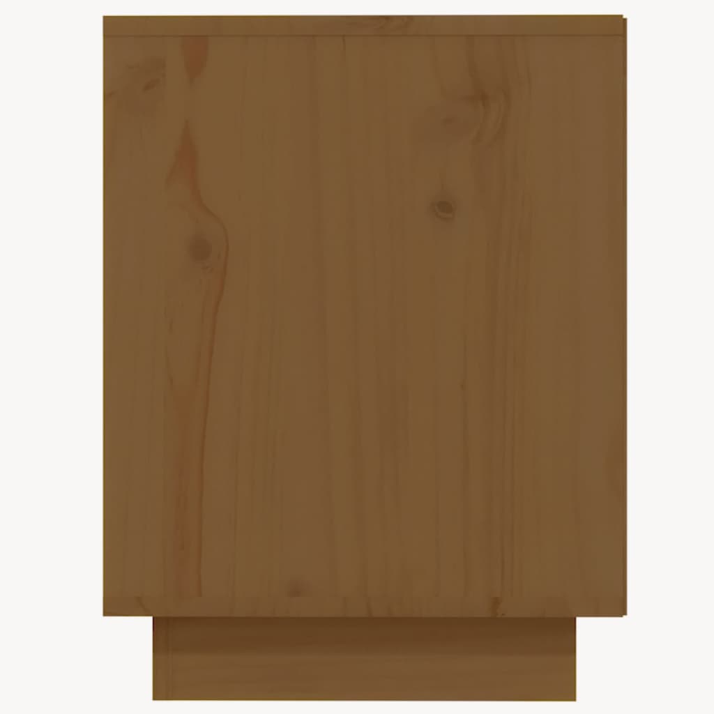 skoreol 110x34x45 cm massivt fyrretræ gyldenbrun