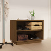 skoreol 60x34x45 cm massivt fyrretræ gyldenbrun