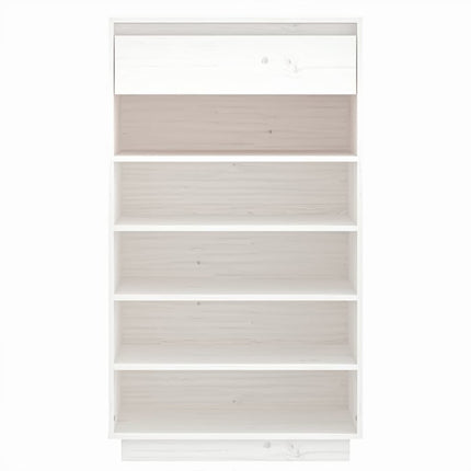 skoreol 60x34x105 cm massivt fyrretræ hvid