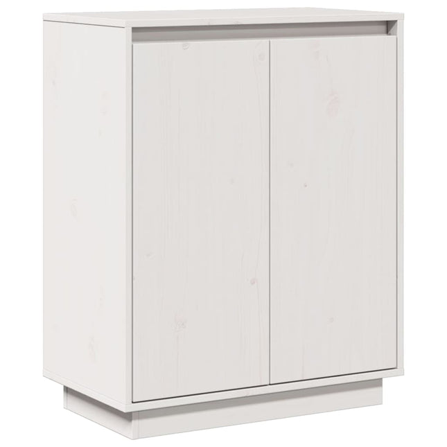 skænk 60x34x75 cm massivt fyrretræ hvid