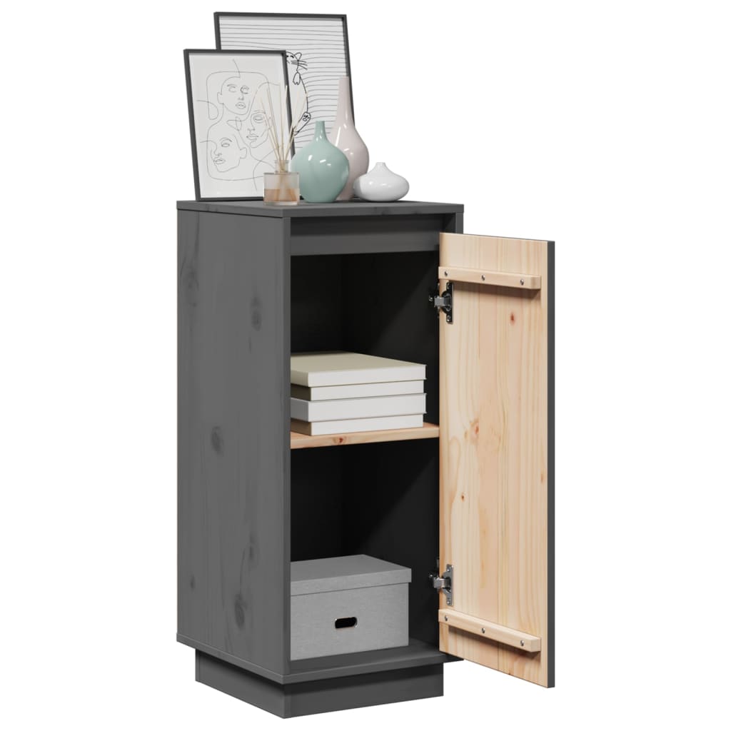 skænke 2 stk. 31,5x34x75 cm massivt fyrretræ grå