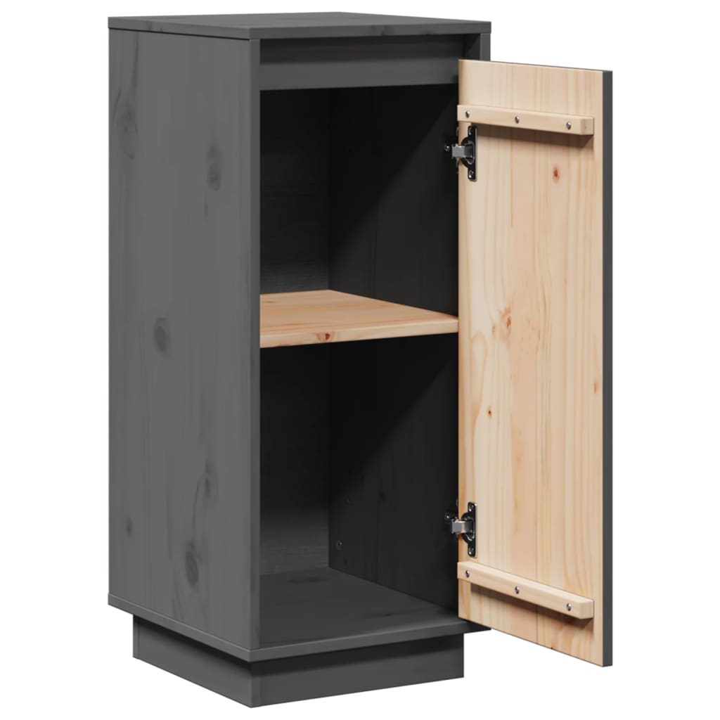 skænke 2 stk. 31,5x34x75 cm massivt fyrretræ grå