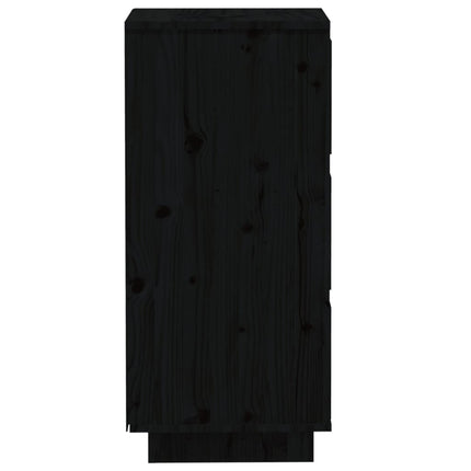 skænke 2 stk. 32x34x75 cm massivt fyrretræ sort