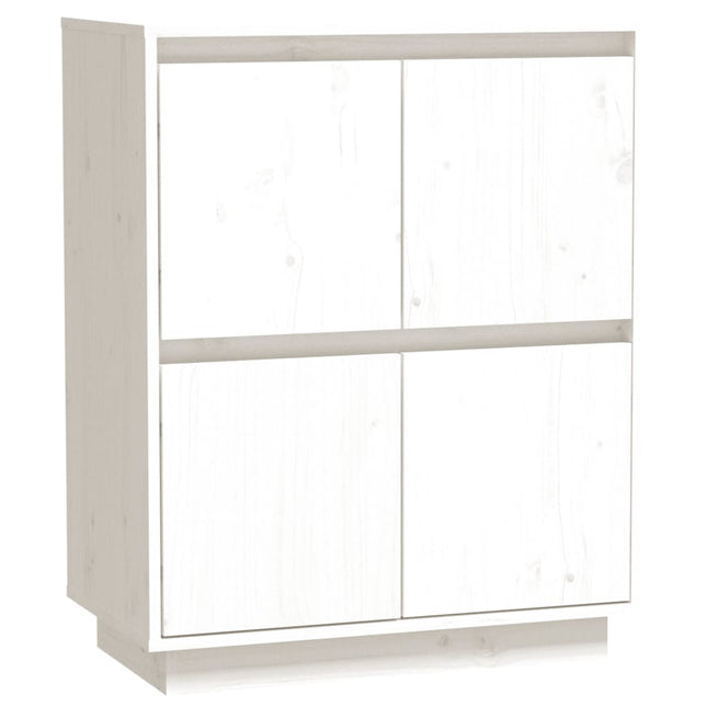 skænk 60x34x75 cm massivt fyrretræ hvid