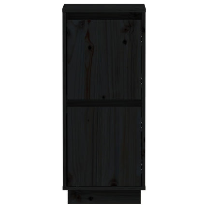 skænke 2 stk. 31,5x34x75 cm massivt fyrretræ sort