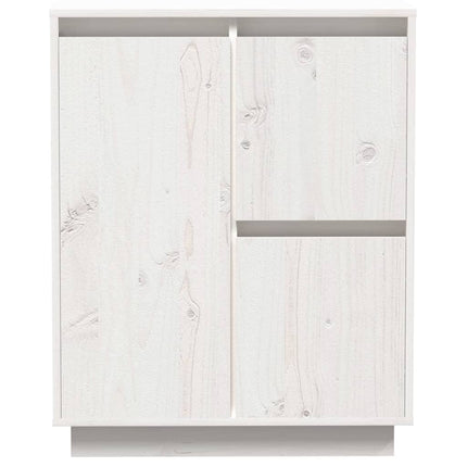 skænk 60x34x75 cm massivt fyrretræ hvid