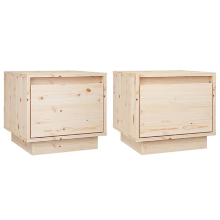 sengeborde 2 stk. 35x34x32 cm massivt fyrretræ