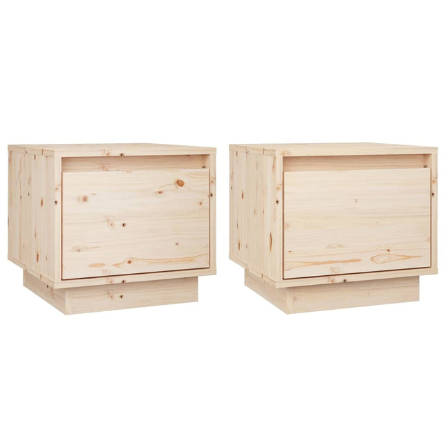 sengeborde 2 stk. 35x34x32 cm massivt fyrretræ