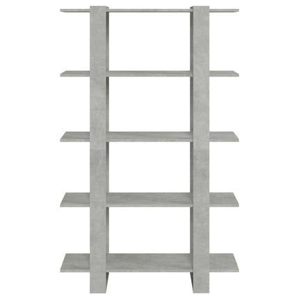 bogreol/rumdeler 100x30x160 cm betongrå