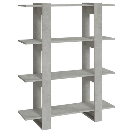 bogreol/rumdeler 100x30x123,5 cm betongrå