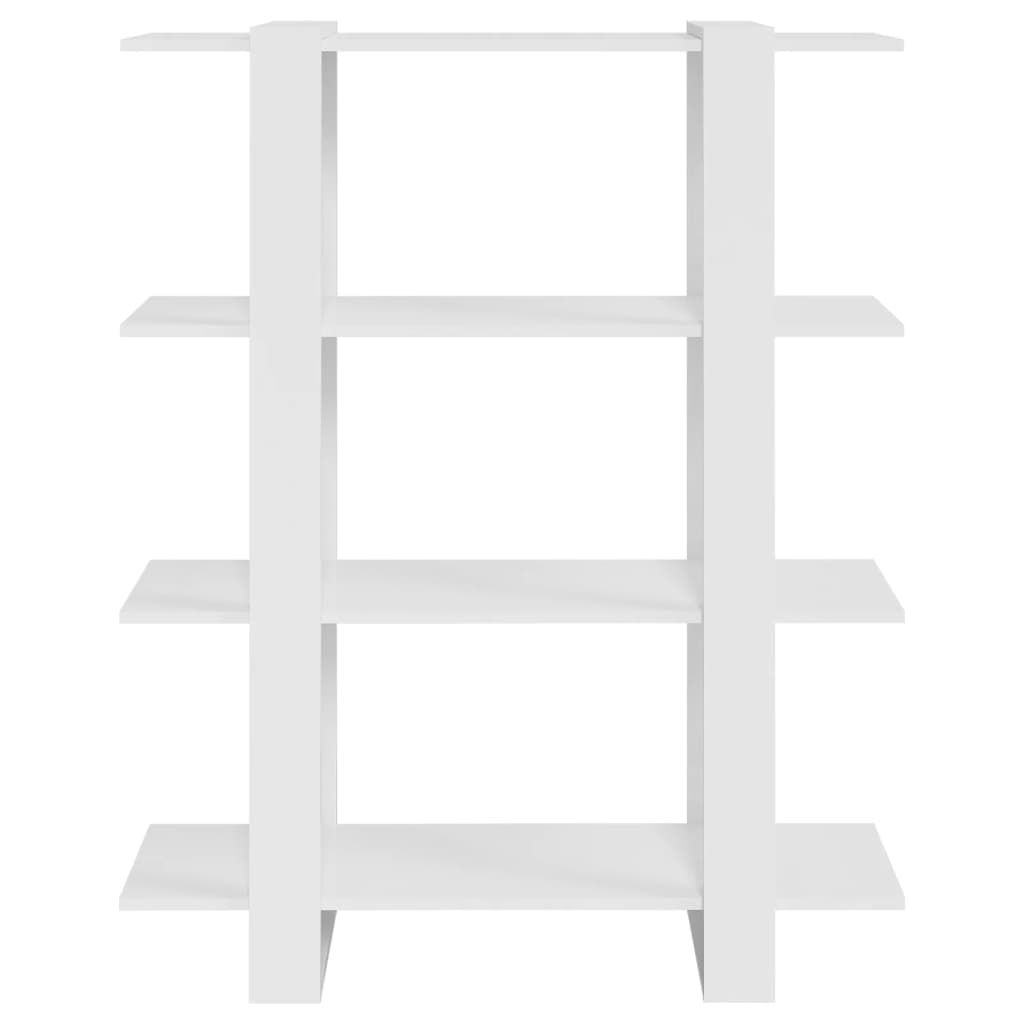bogskab/rumdeler 100x30x123,5 cm hvid højglans
